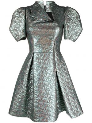 Prešívané mini šaty Gemy Maalouf modrá