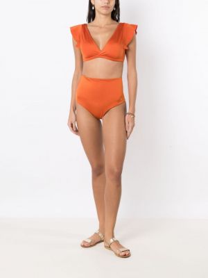 Bikini taille haute Brigitte orange