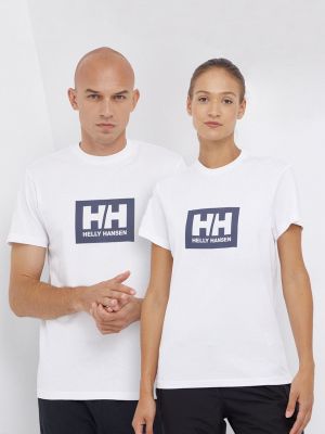 Koszulka z nadrukiem Helly Hansen biała