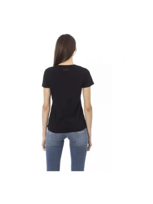 Camiseta con estampado manga corta Trussardi negro