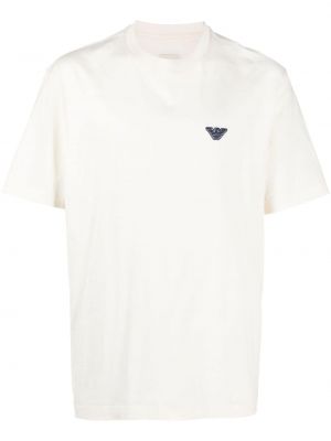 T-shirt ricamato Emporio Armani bianco