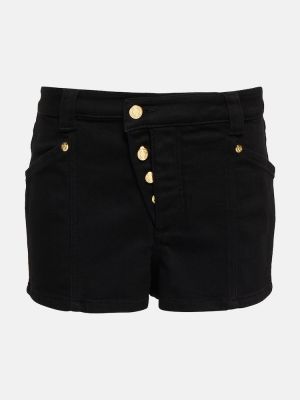 Pantalones cortos de algodón asimétricos Tom Ford negro
