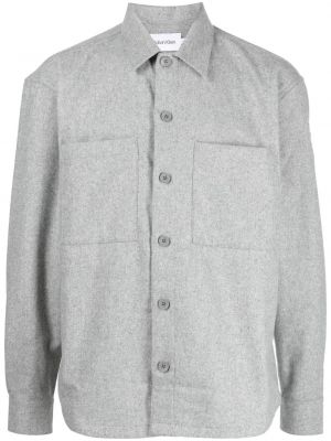 Košeľa Calvin Klein sivá