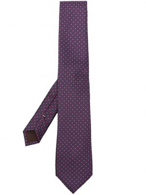Jacquard seiden krawatte mit print Canali