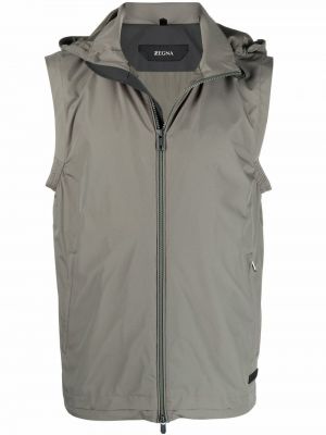 Hette zip vest Zegna grønn