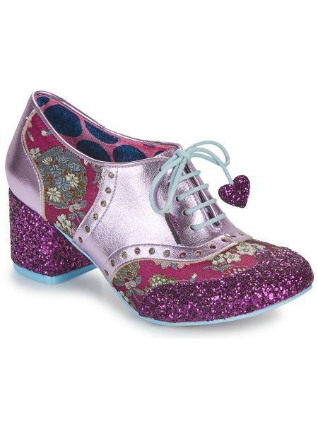 Pantofi oxford cu funde Irregular Choice violet