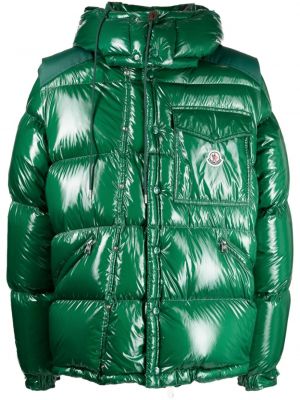 Prešívaná páperová bunda Moncler zelená