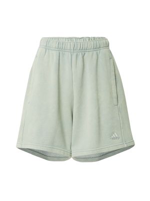 Sportske kratke hlače od flisa bootcut Adidas zelena