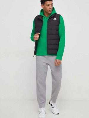 Pamučna hoodie s kapuljačom The North Face zelena