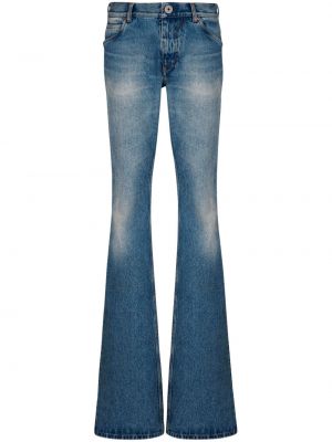 Bootcut džínsy s výšivkou Balmain modrá