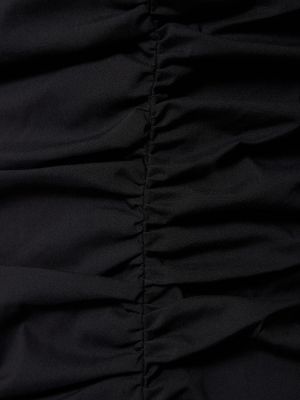 Sukienka mini bawełniana z falbankami Rotate czarna