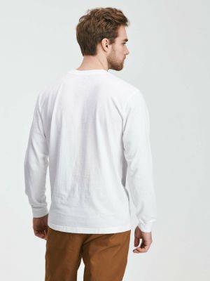Tricou cu mânecă lungă Gap alb