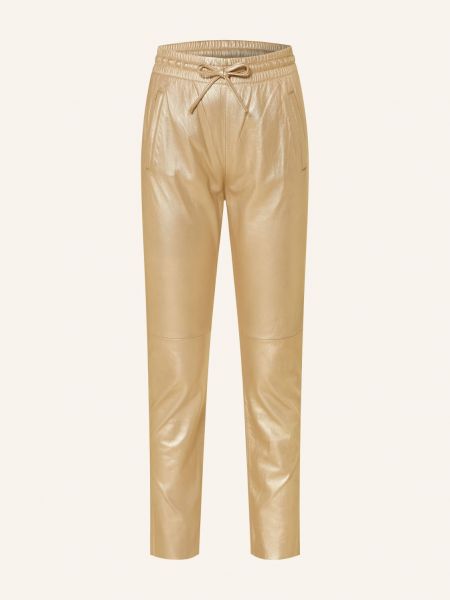 Kožené kalhoty Oakwood zlaté