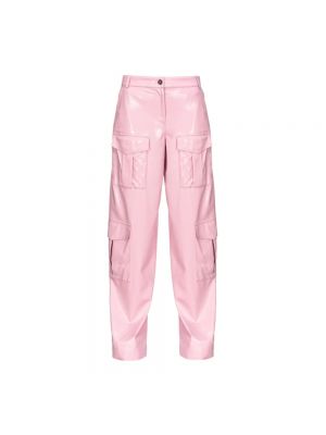 Spodnie cargo Pinko różowe