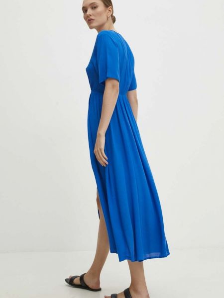 Midi haljina Answear Lab plava