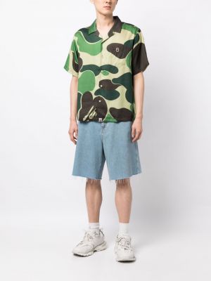 Košile s potiskem s abstraktním vzorem A Bathing Ape® zelená