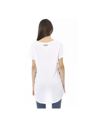 Camiseta de algodón Trussardi blanco