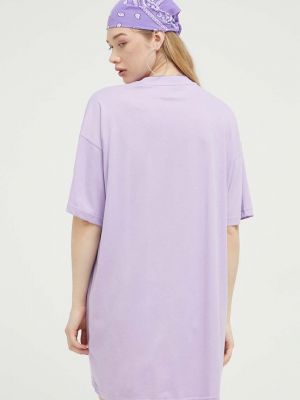Rochie mini din bumbac oversize Dickies violet