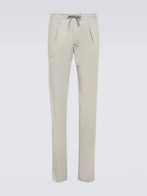 Pantalones slim fit de algodón Incotex gris