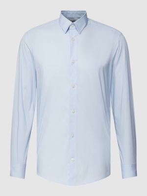 Koszula w jednolitym kolorze Drykorn błękitna