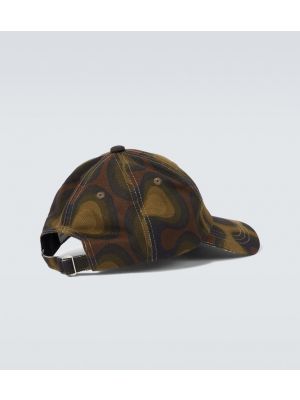 Памучна шапка с козирки с принт Dries Van Noten