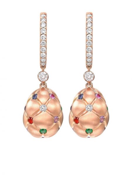 Rožinio aukso auskarai Fabergé