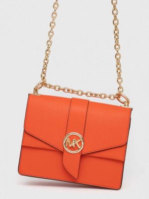 Кожаная сумка через плечо Michael Michael Kors оранжевая