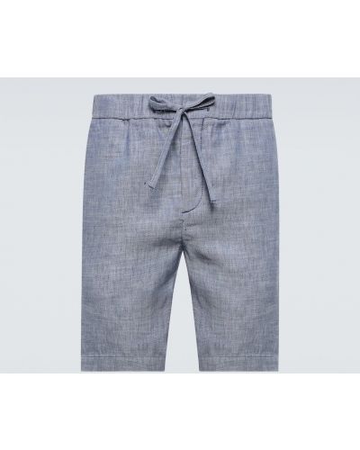 Shorts en lin en coton Frescobol Carioca bleu