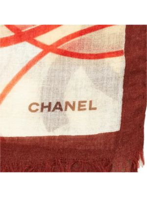 Bufanda de seda Chanel Vintage rojo