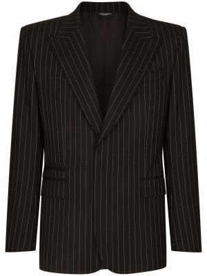 Blazer à boutons à rayures Dolce & Gabbana noir