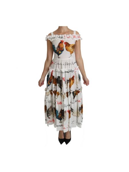 Sukienka midi Dolce And Gabbana biała
