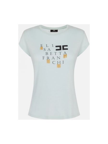 Camiseta con flecos de punto Elisabetta Franchi
