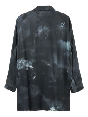 Chemise à imprimé Yohji Yamamoto noir