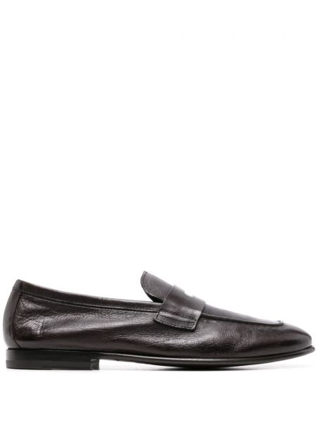 Δερμάτινα loafers Scarosso καφέ