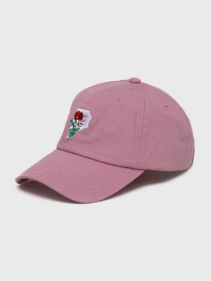 Różowa czapka z daszkiem bawełniana Primitive