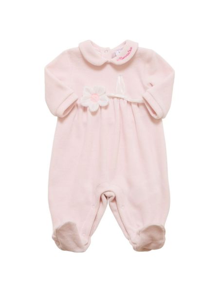 Blomstret bomuld romper for piger Monnalisa pink