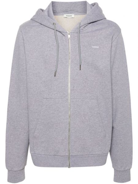 Işlemeli hoodie Sandro gri