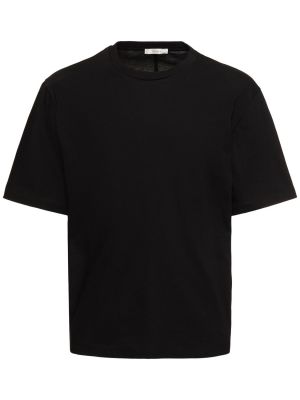 Camiseta de algodón de tela jersey The Row negro