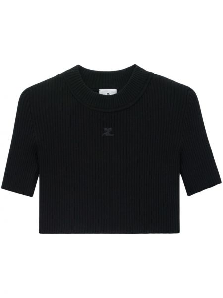 T-shirt en tricot Courrèges noir