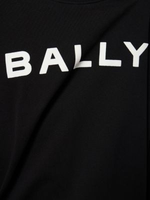 Bluza bawełniana z nadrukiem z dżerseju Bally czarna