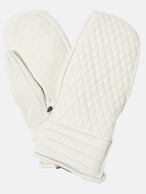 Mănuși din piele matlasate Fusalp alb