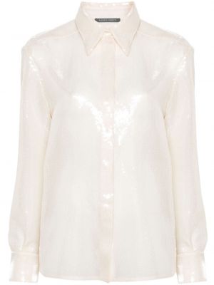 Прозрачна риза Alberta Ferretti бяло