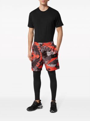 Sportovní kalhoty s potiskem s abstraktním vzorem Plein Sport černé