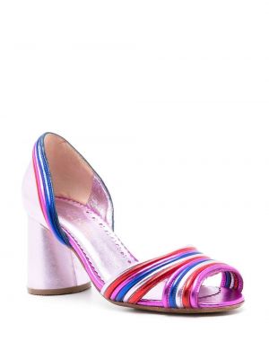 Pruhované sandály Sarah Chofakian fialové