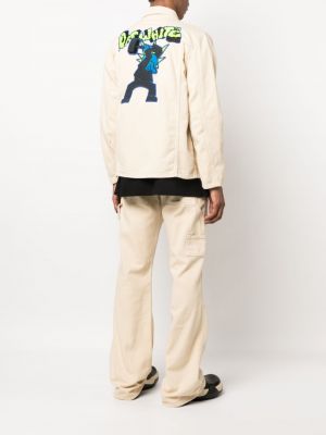 Džínová bunda s výšivkou Off-white