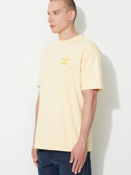 Bavlněné tričko s potiskem Drôle De Monsieur žluté