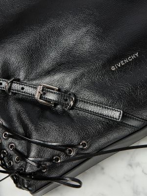Dabīgās ādas rokassoma Givenchy melns