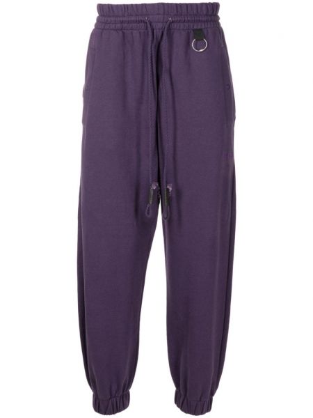 Bavlnené teplákové nohavice Pace fialová