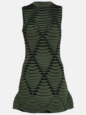 Kleid mit schlangenmuster Alaïa grün