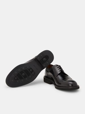 Кожаные туфли на шнуровке Lottusse черные